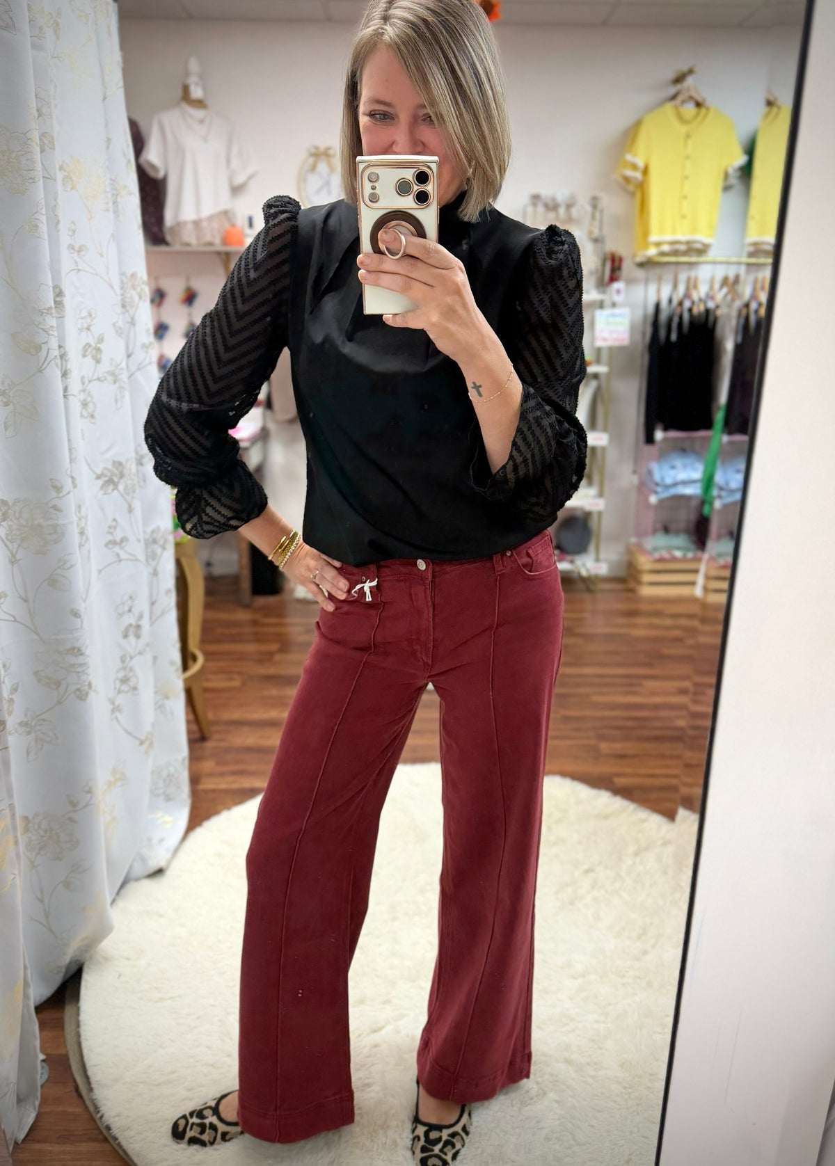 Black Mock Neck Top
