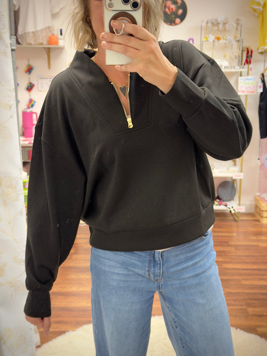 Black Scuba Pullover