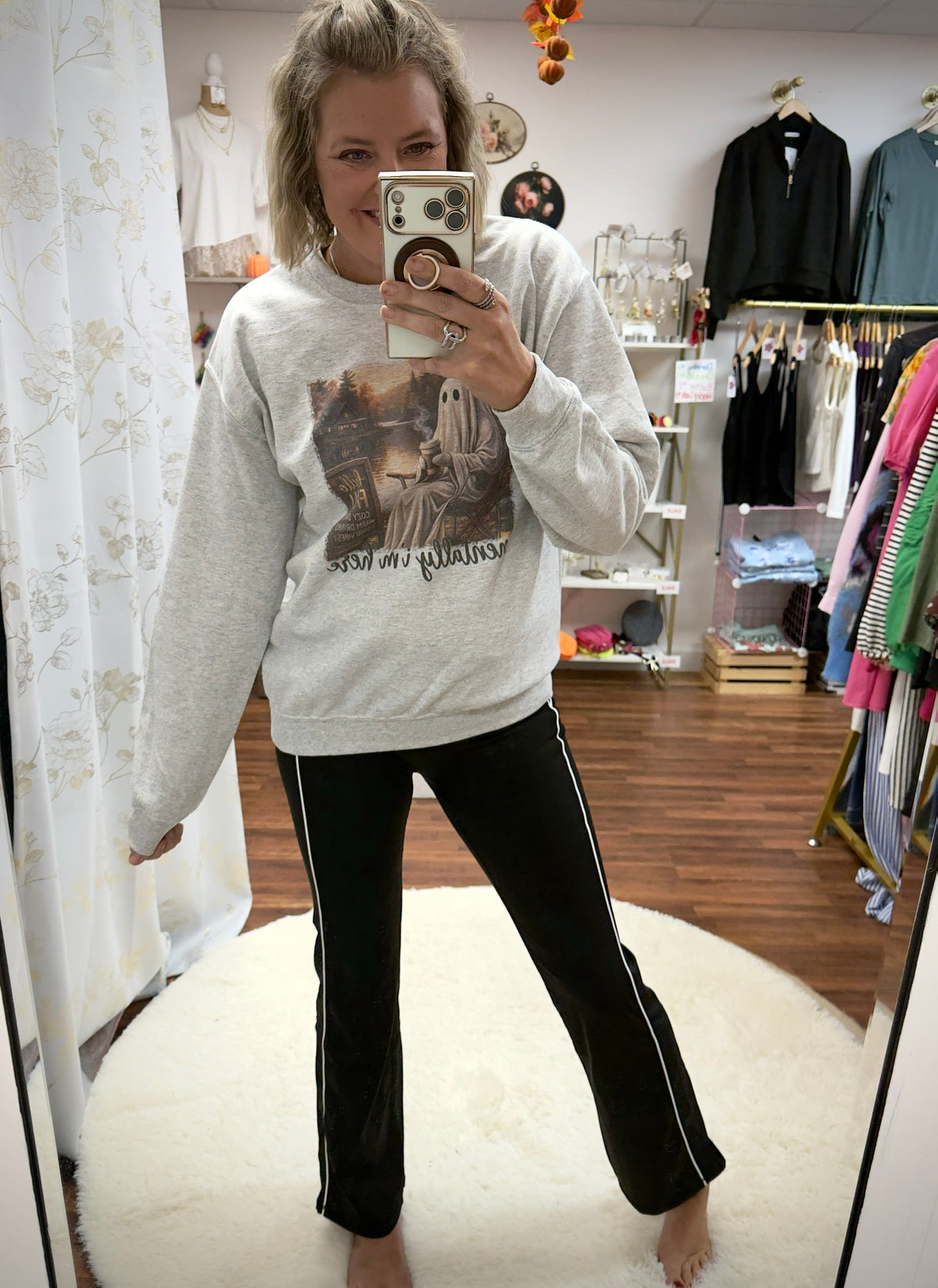 Black White Piping Leggings
