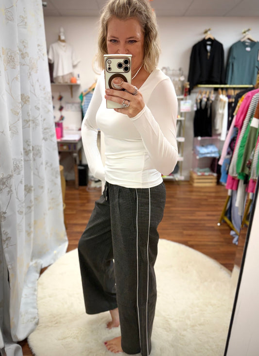 Checkered Piping Pants