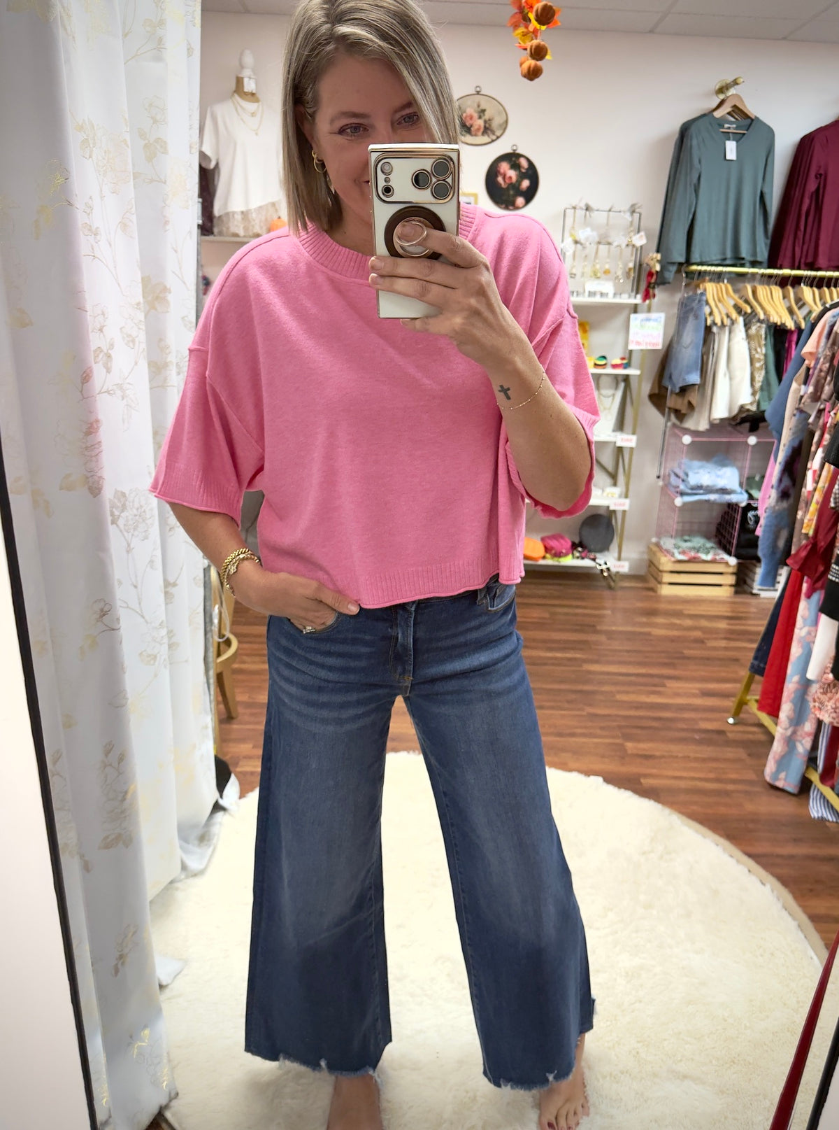 Pink Boxy Sweater