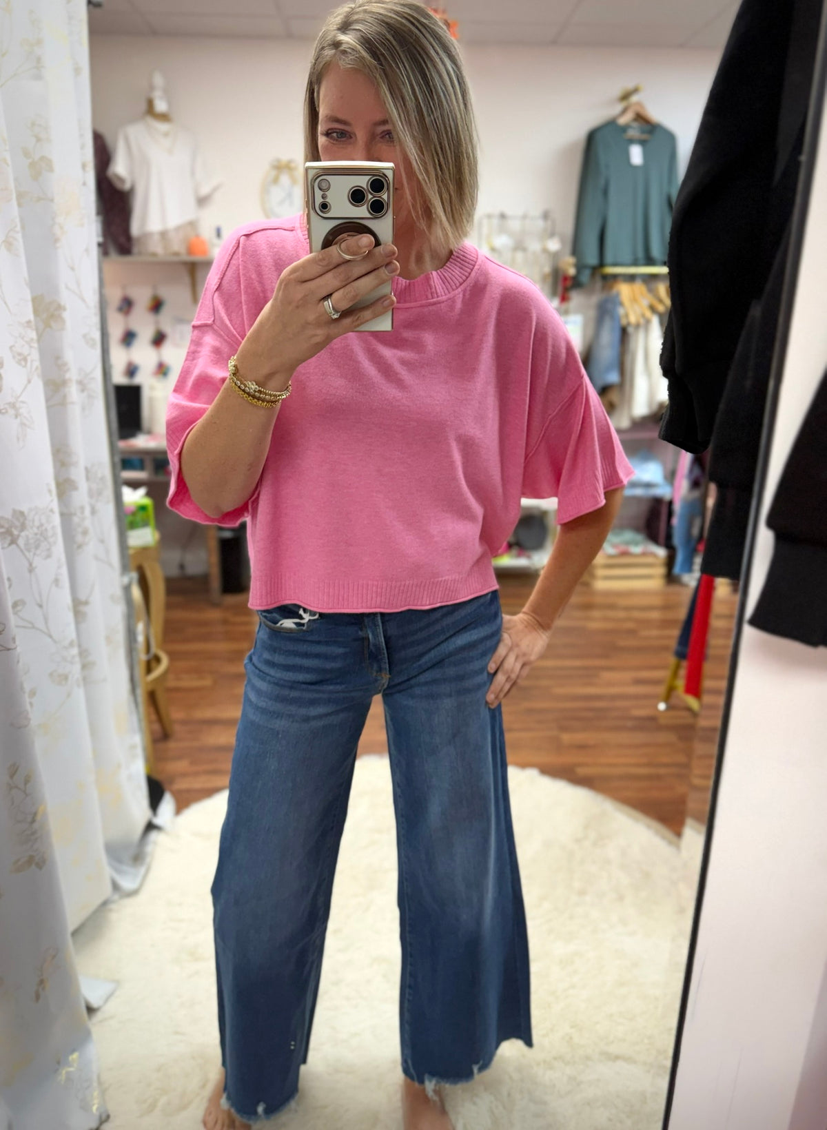 Pink Boxy Sweater