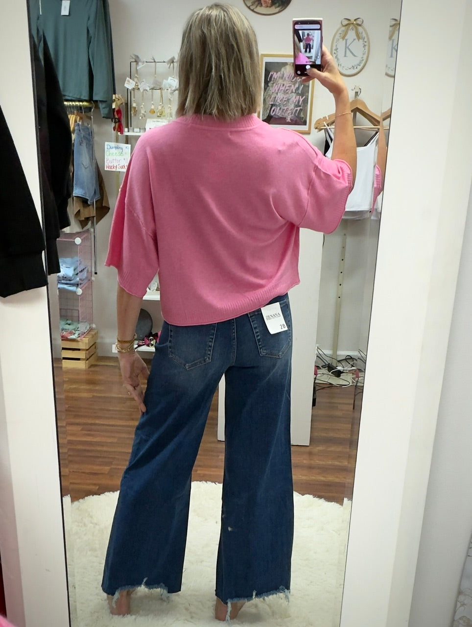 Pink Boxy Sweater