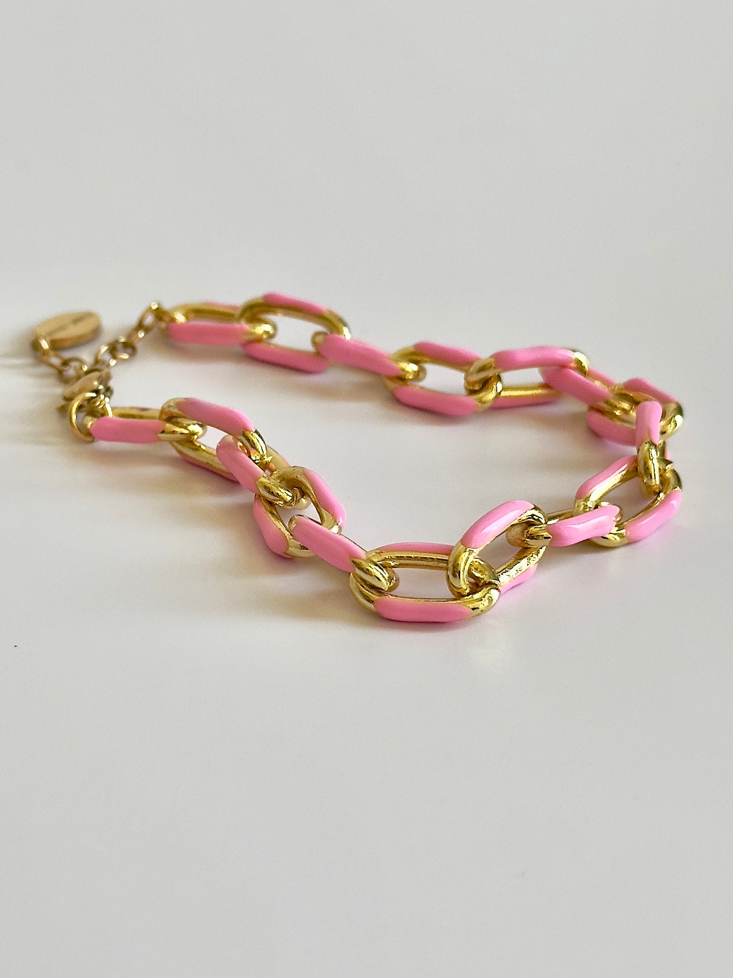 Penny Pink Chain Bracelet