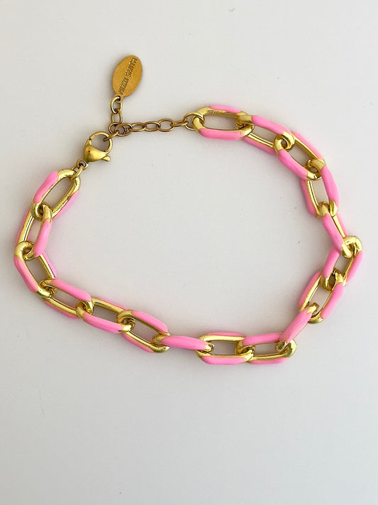 Penny Pink Chain Bracelet