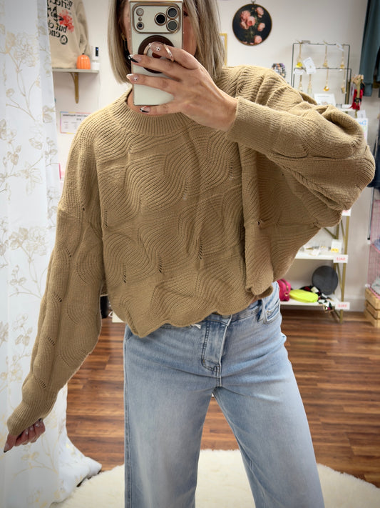 Scallop Loose Fit Sweater
