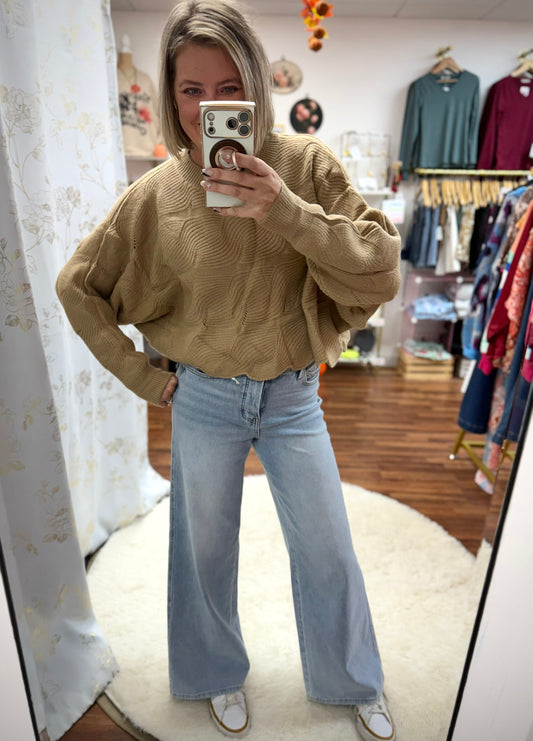 Scallop Loose Fit Sweater