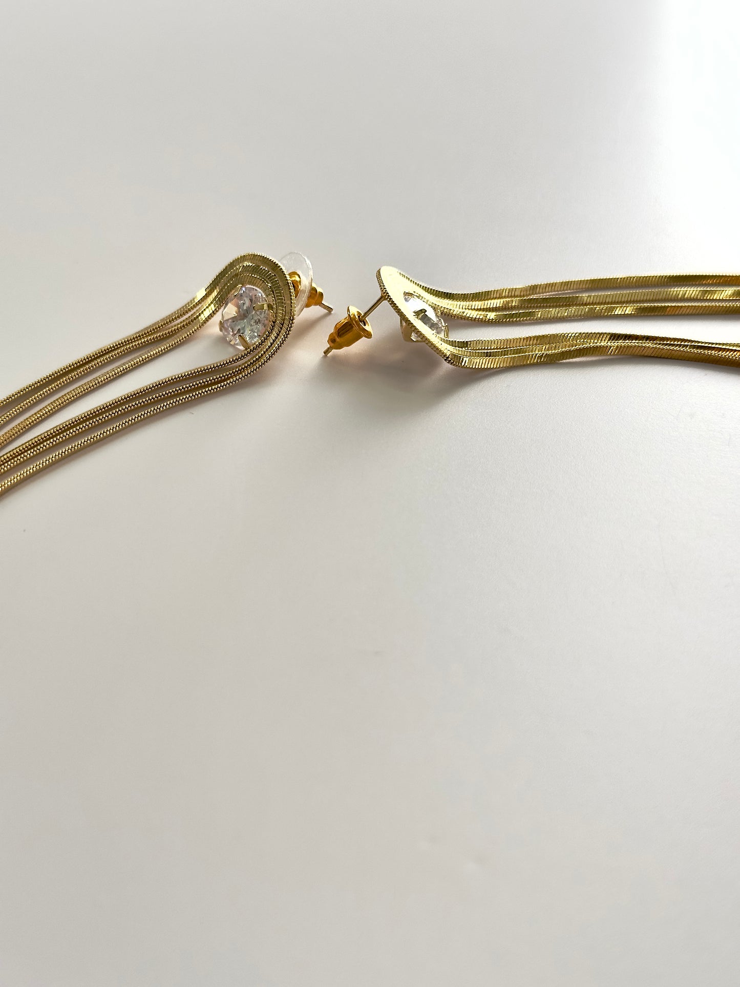 Fold Over Gold Earring