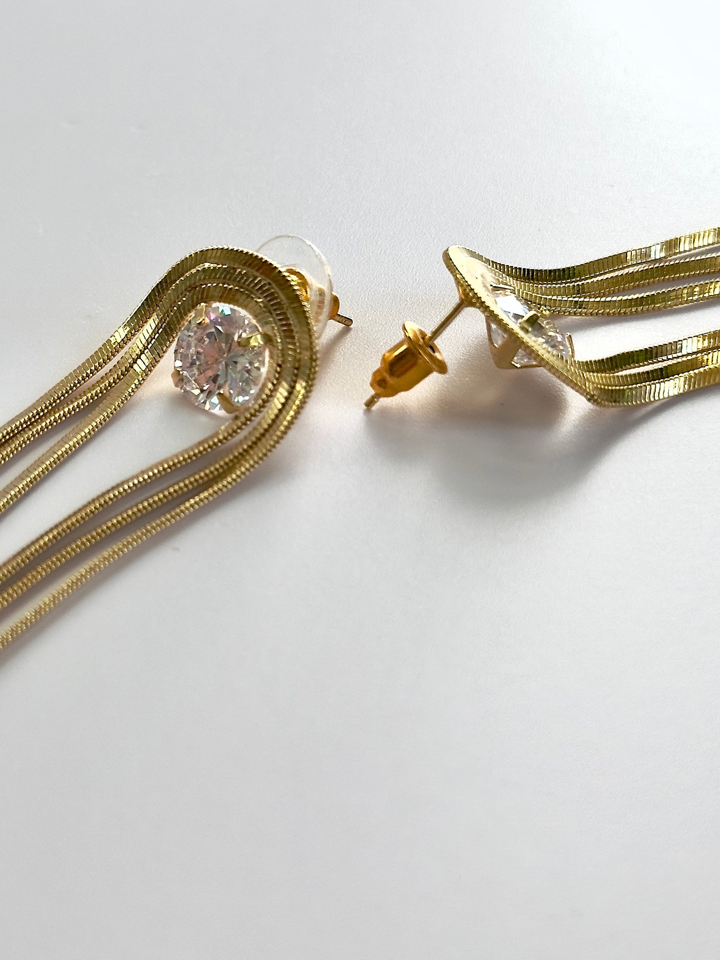 Fold Over Gold Earring