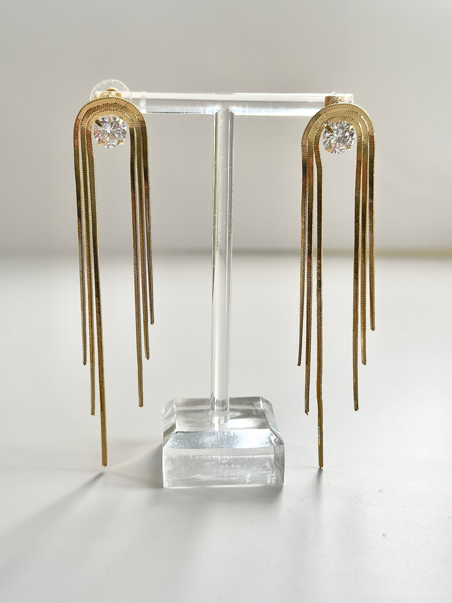 Fold Over Gold Earring