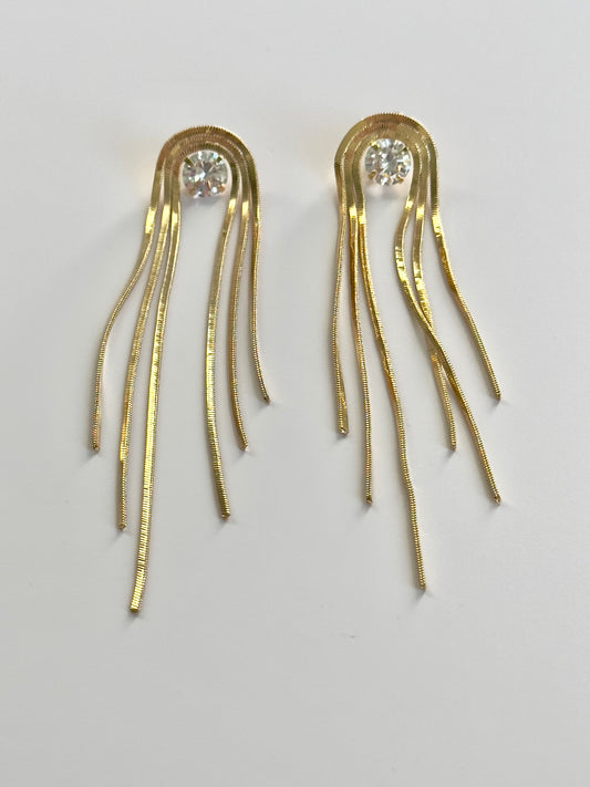 Fold Over Gold Earring