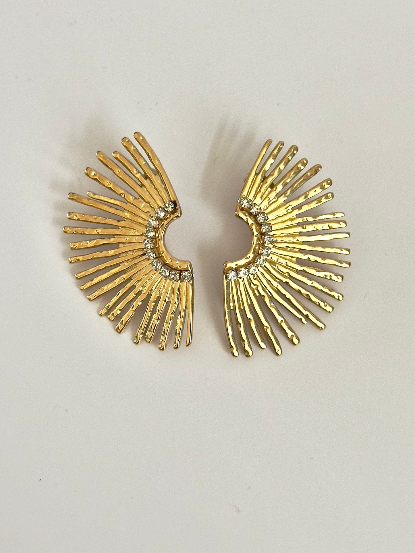 Fanning in Gold Earrings
