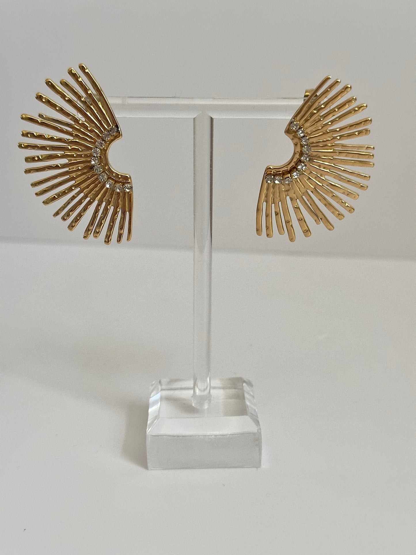 Fanning in Gold Earrings