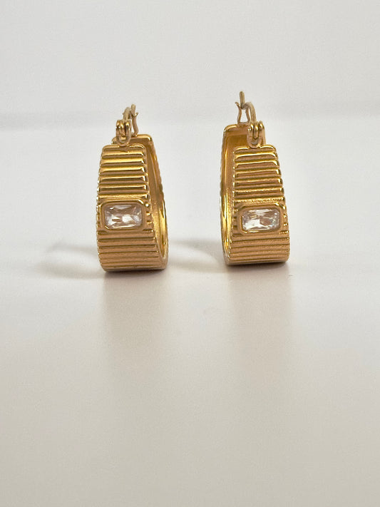 Oversized Gold Huggie