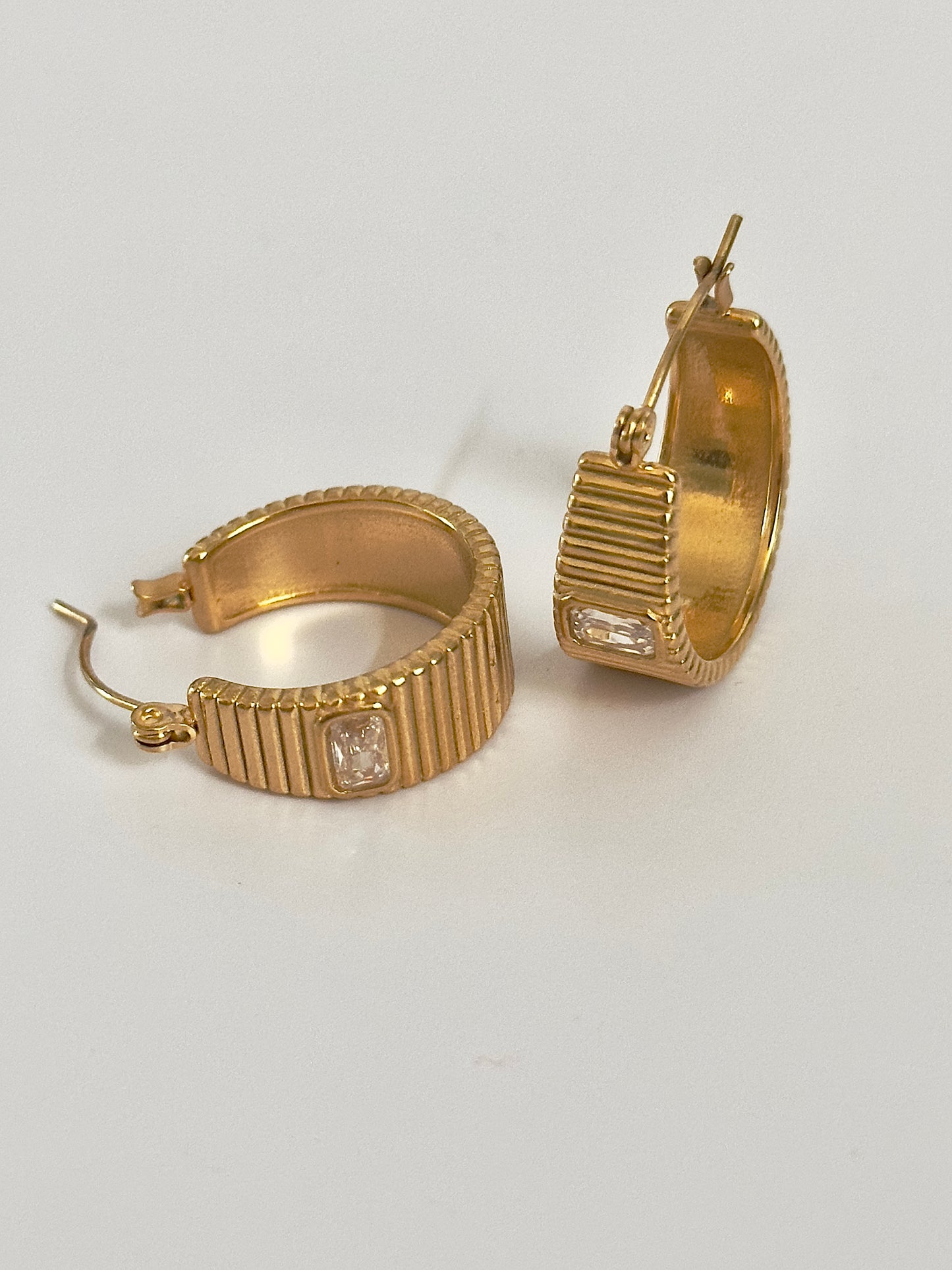 Oversized Gold Huggie