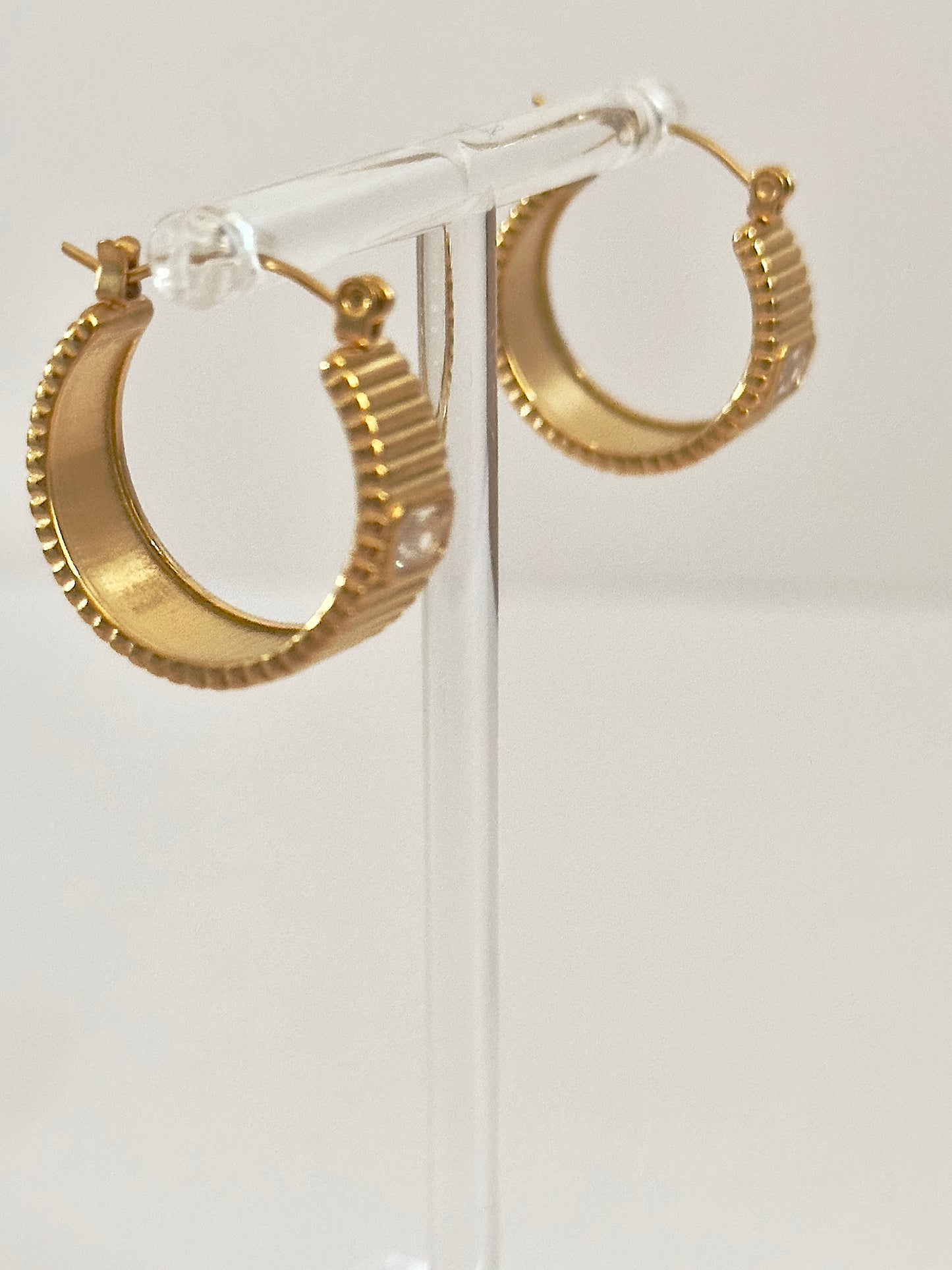 Oversized Gold Huggie