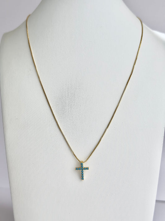 Turquoise Cross Necklace
