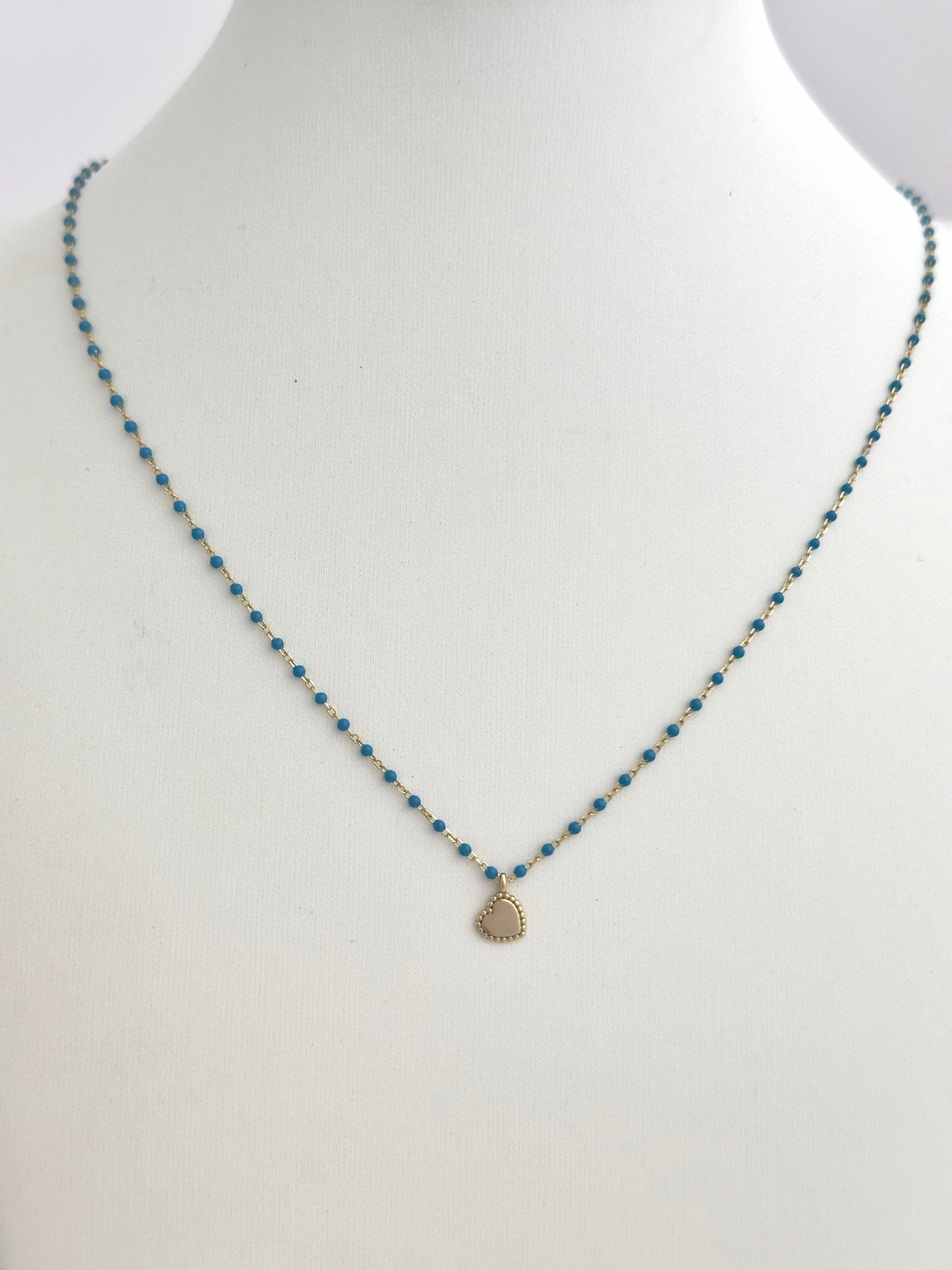 Delicate Blue Beaded Necklace