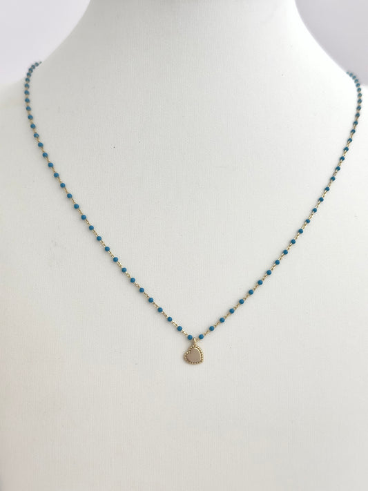 Delicate Blue Beaded Necklace