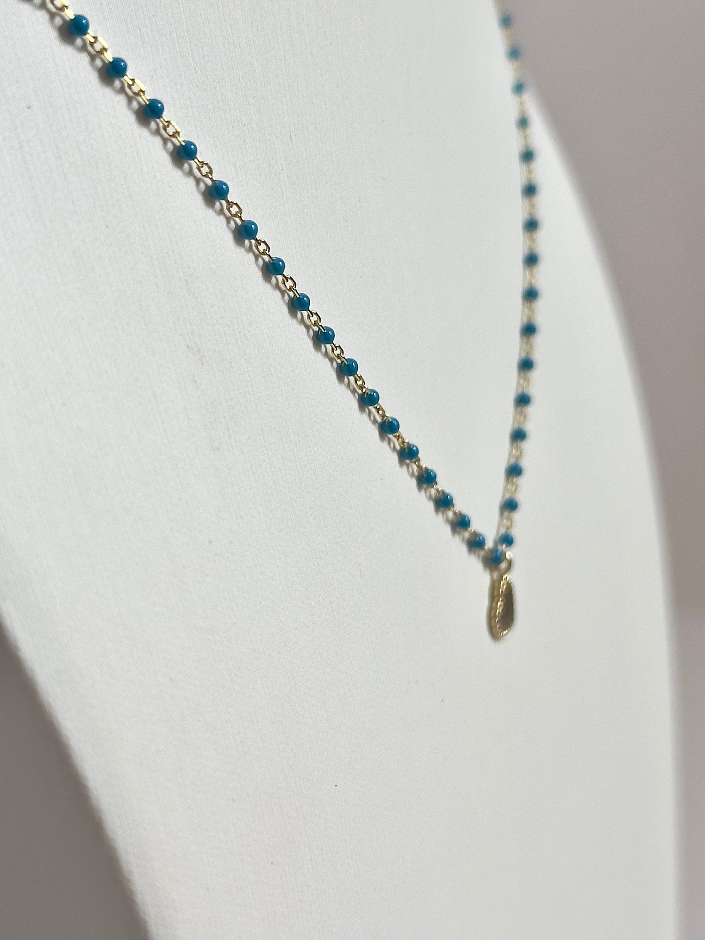 Delicate Blue Beaded Necklace
