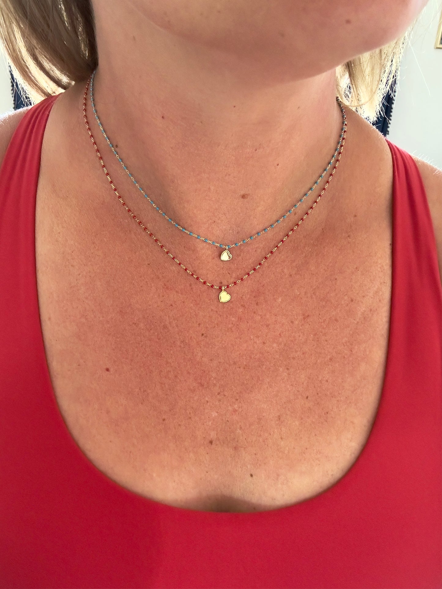 Delicate Blue Beaded Necklace