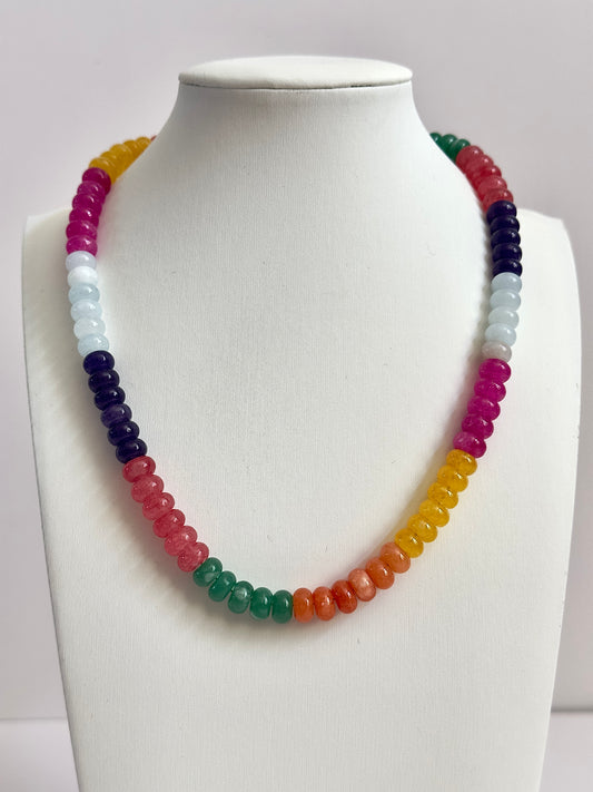 Rainbow Beaded Necklace