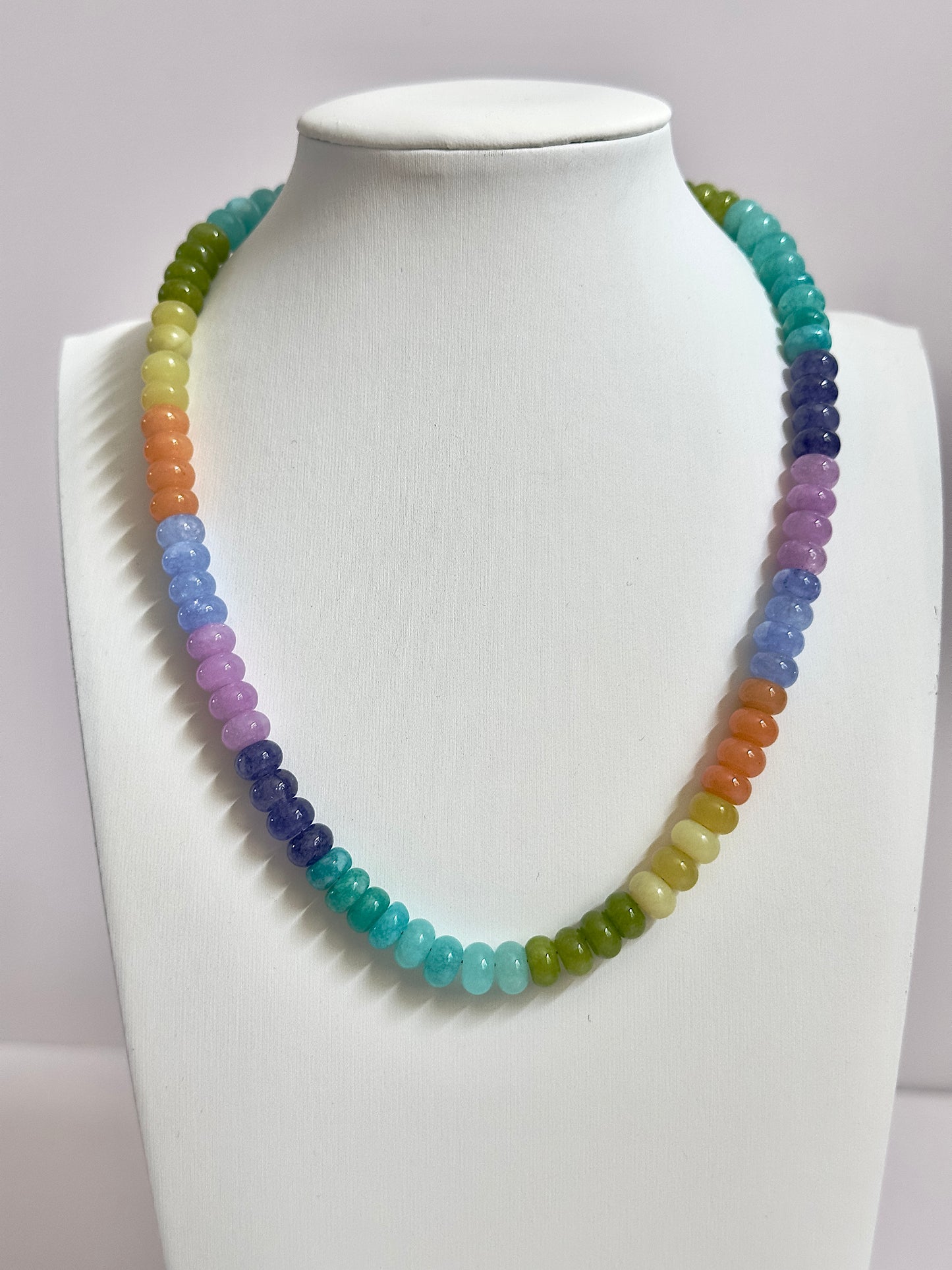 Light Rainbow Beaded Necklace