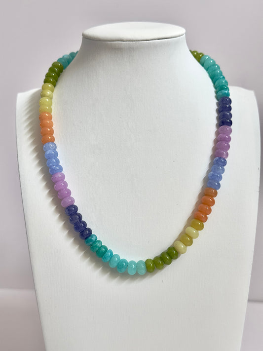 Light Rainbow Beaded Necklace