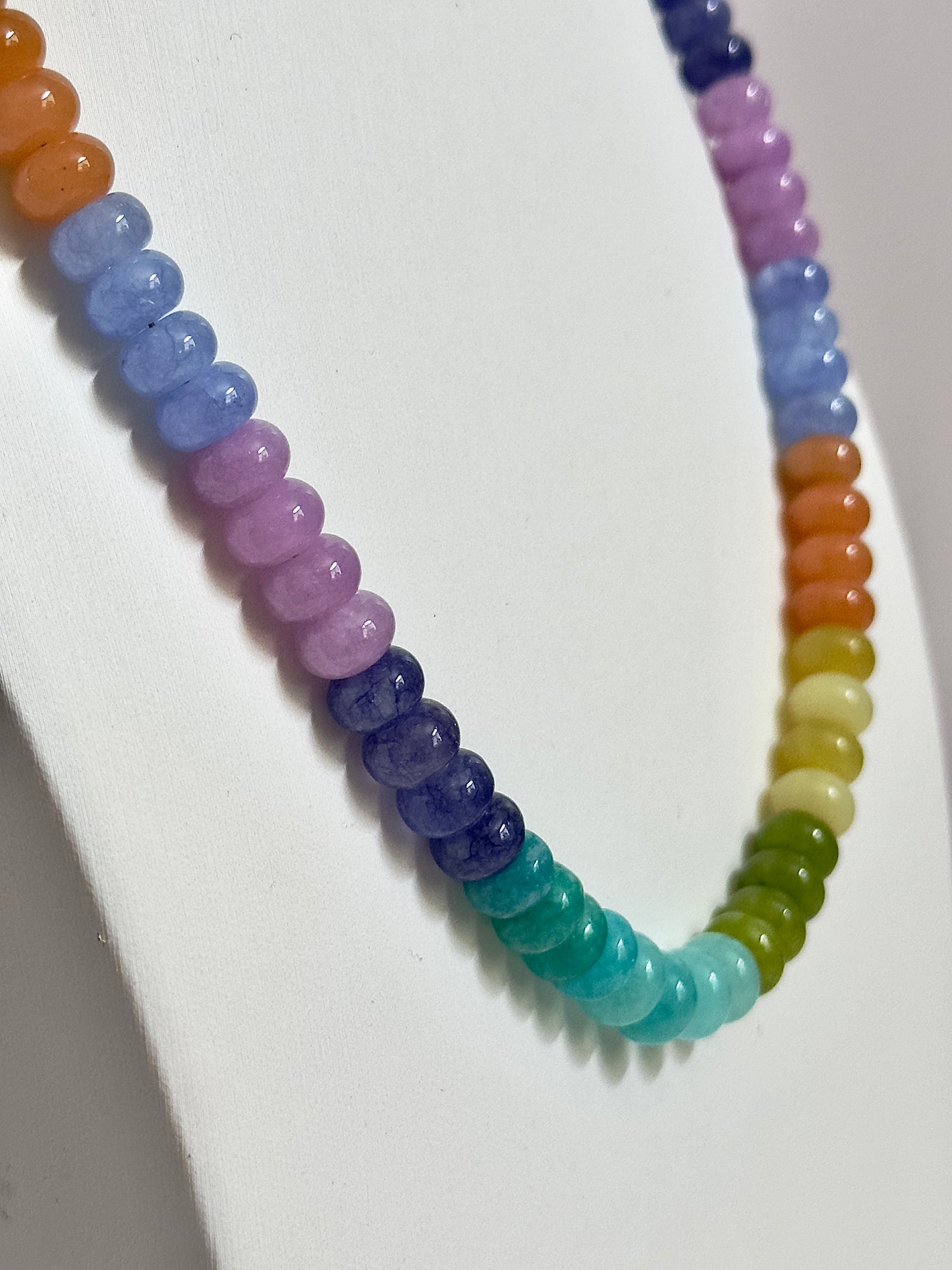 Light Rainbow Beaded Necklace