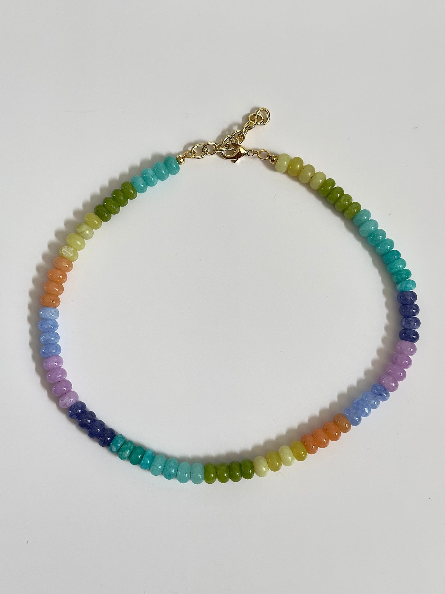 Light Rainbow Beaded Necklace