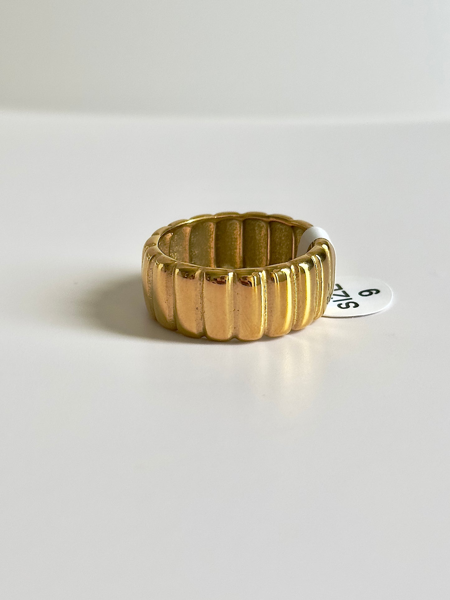 Ridged Gold Ring