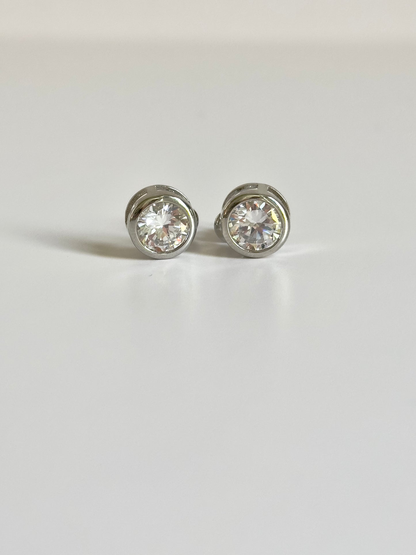 Bezel Silver Studs