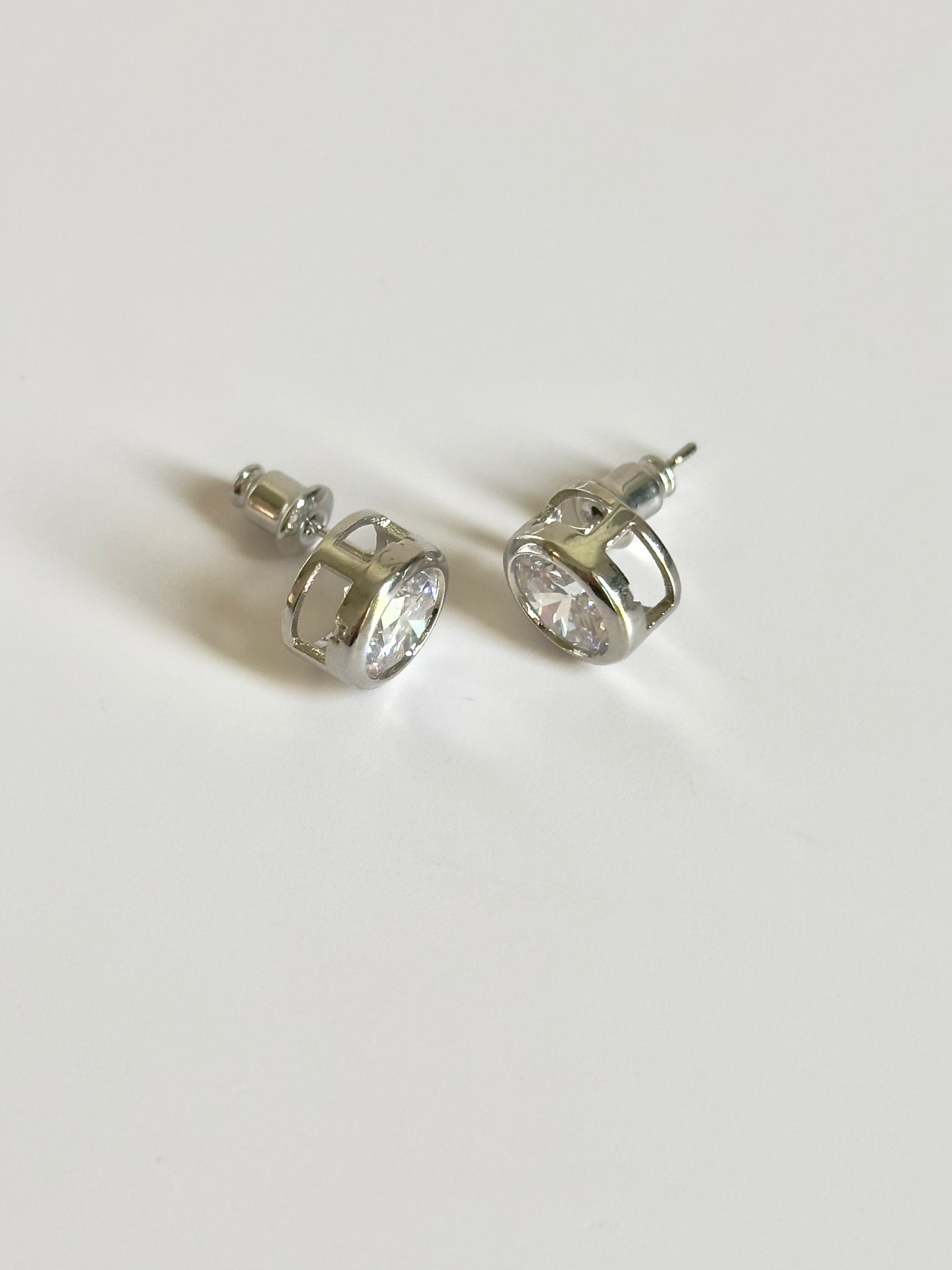 Bezel Silver Studs