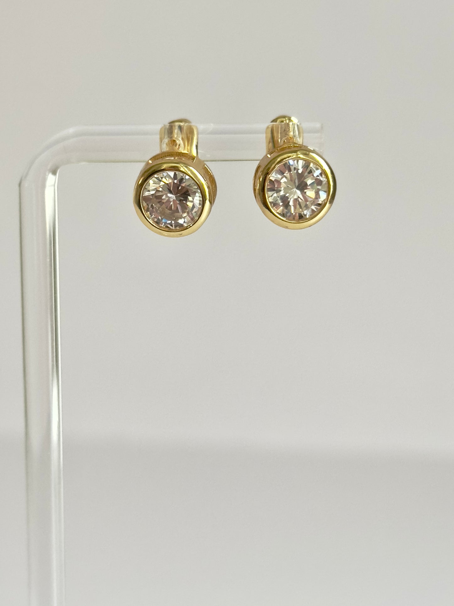 Bezel Gold Studs