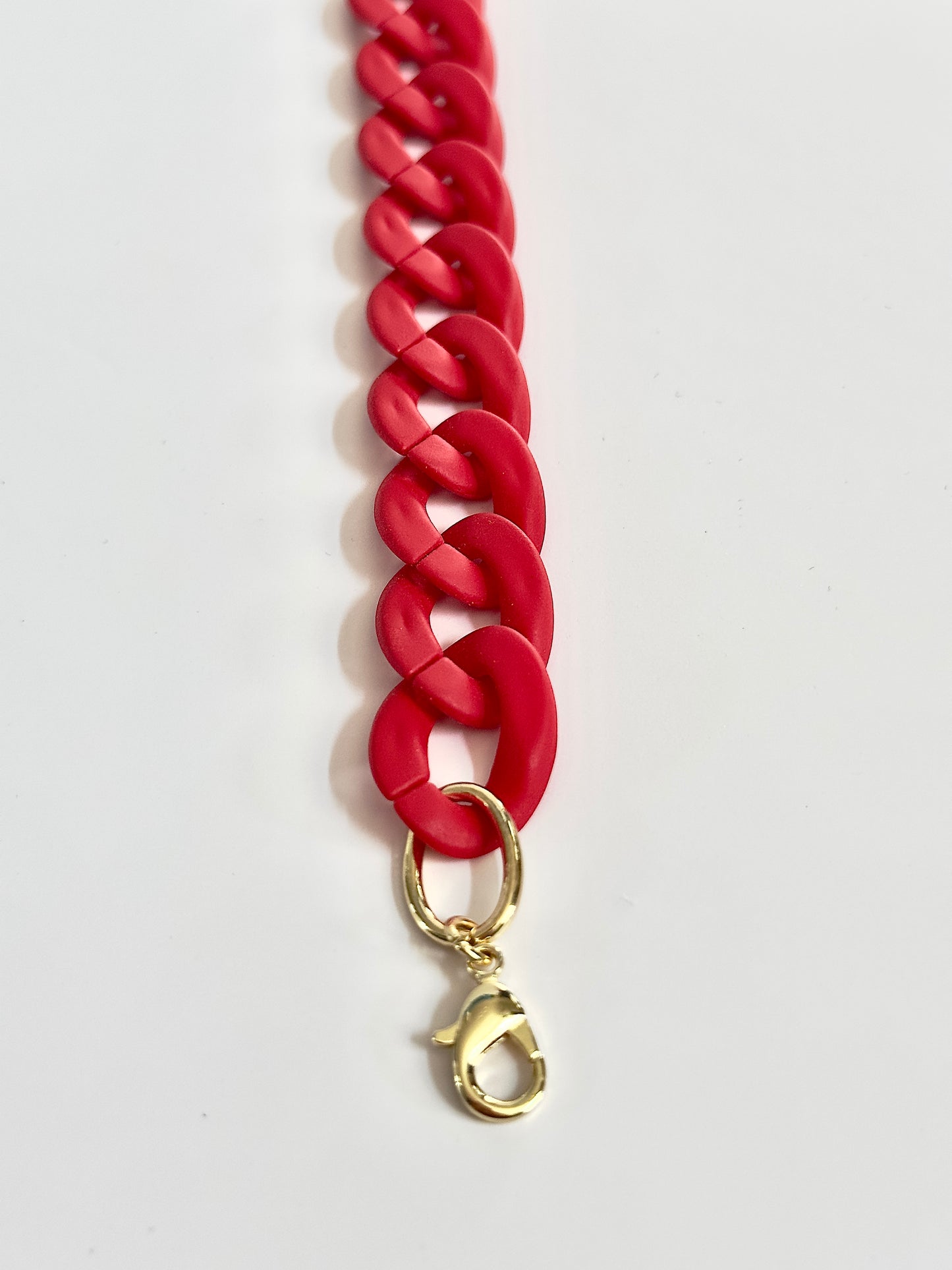 Matte Red Chain Bracelet