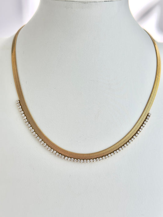 Herringbone Bling Gold