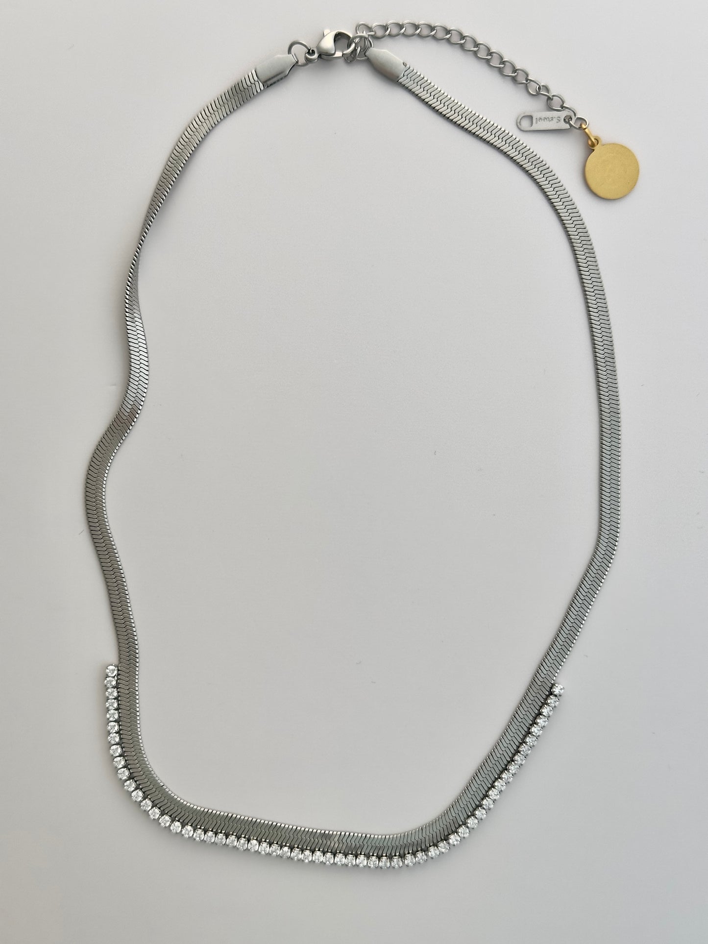 Herringbone Bling Silver