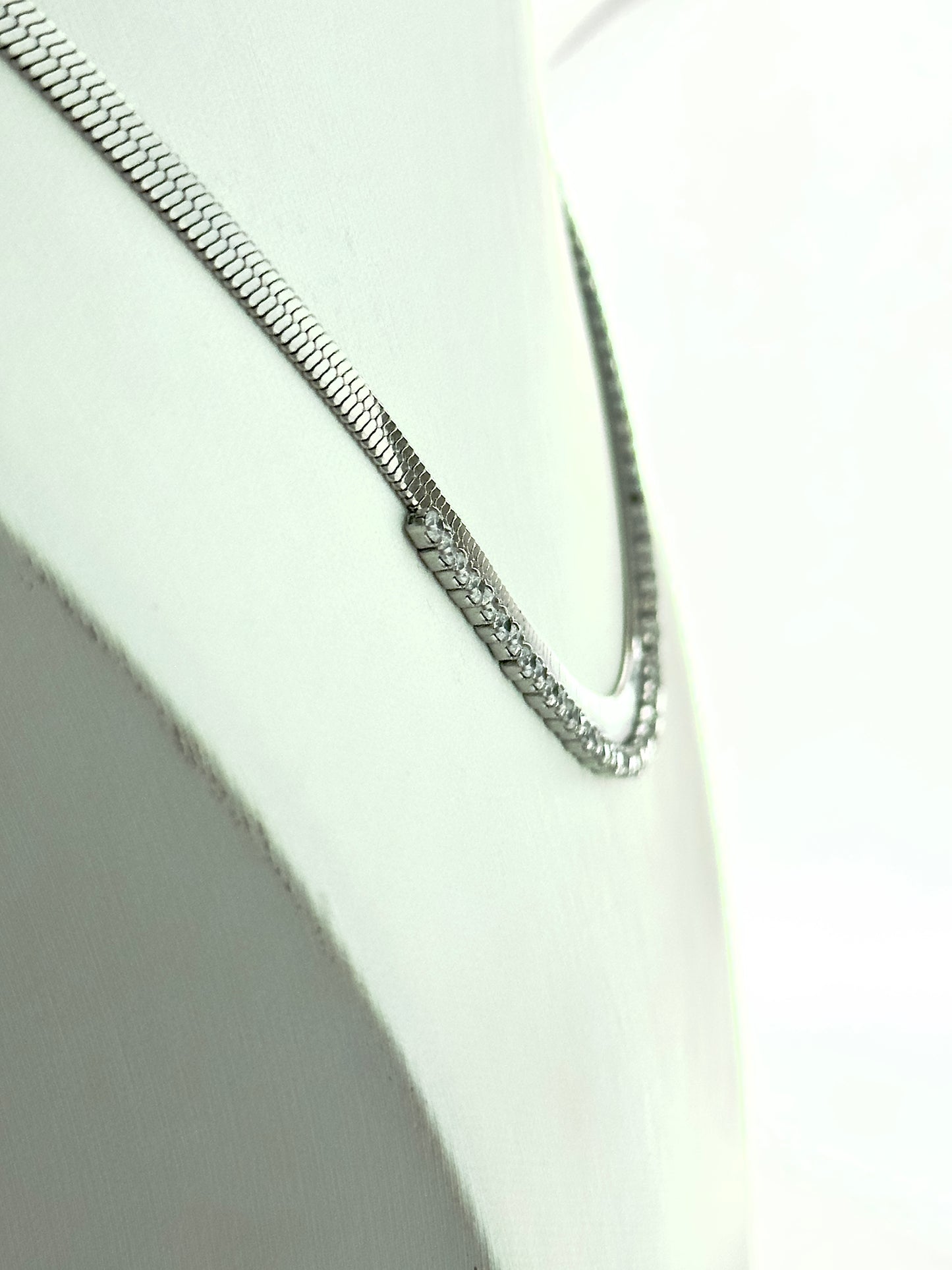 Herringbone Bling Silver