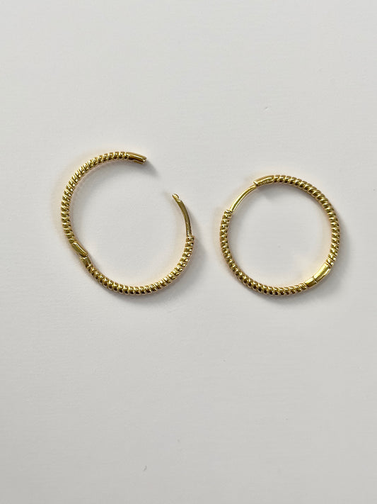 Everyday Ridged Hoops