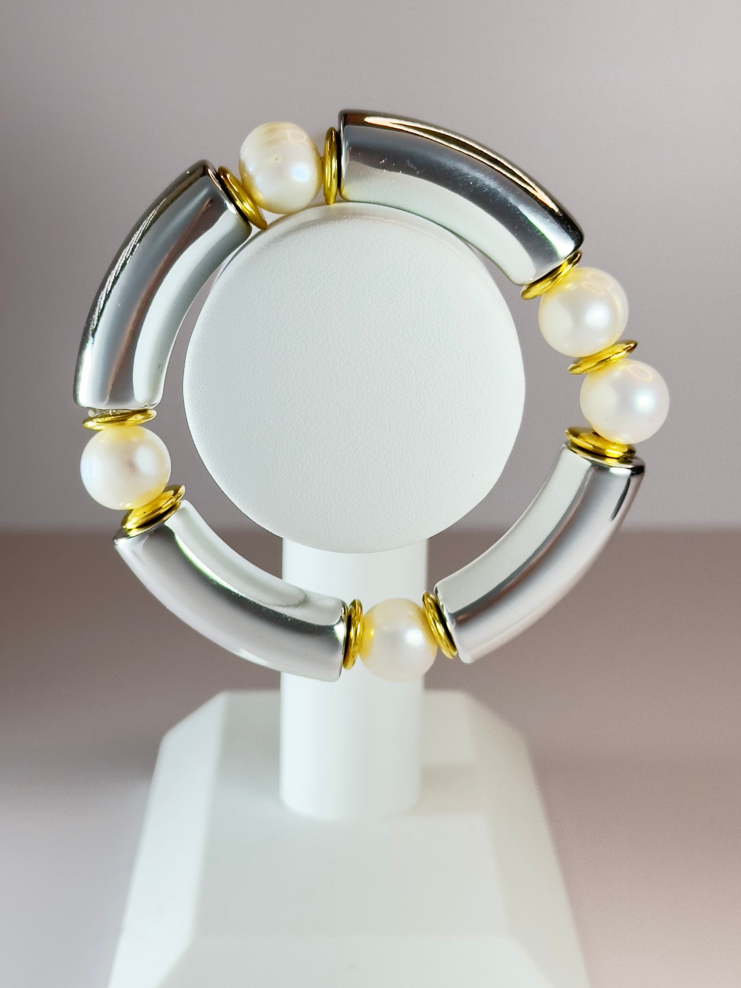 Silver Pearl Bracelet