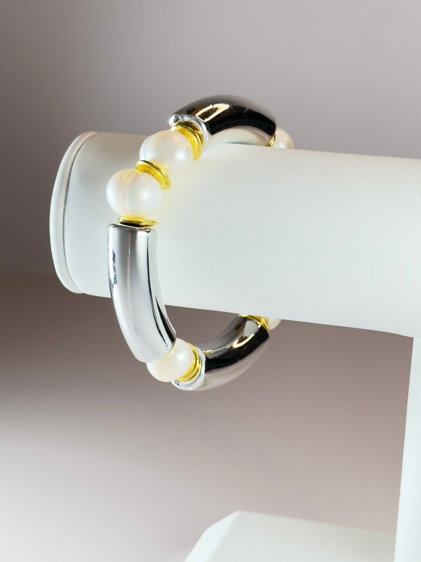 Silver Pearl Bracelet