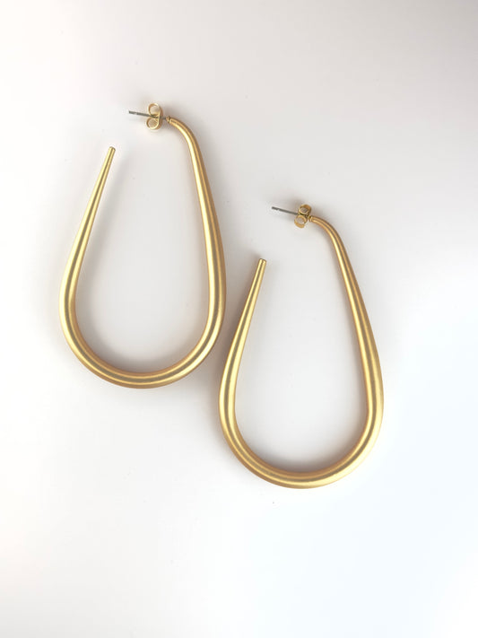 Harlow Gold Matte Hoop