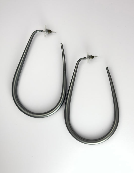 Harlow Gunmetal Matte Hoop