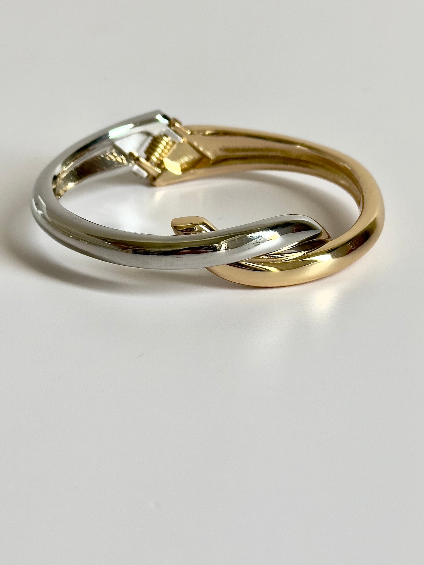 Gold Silver X Cuff