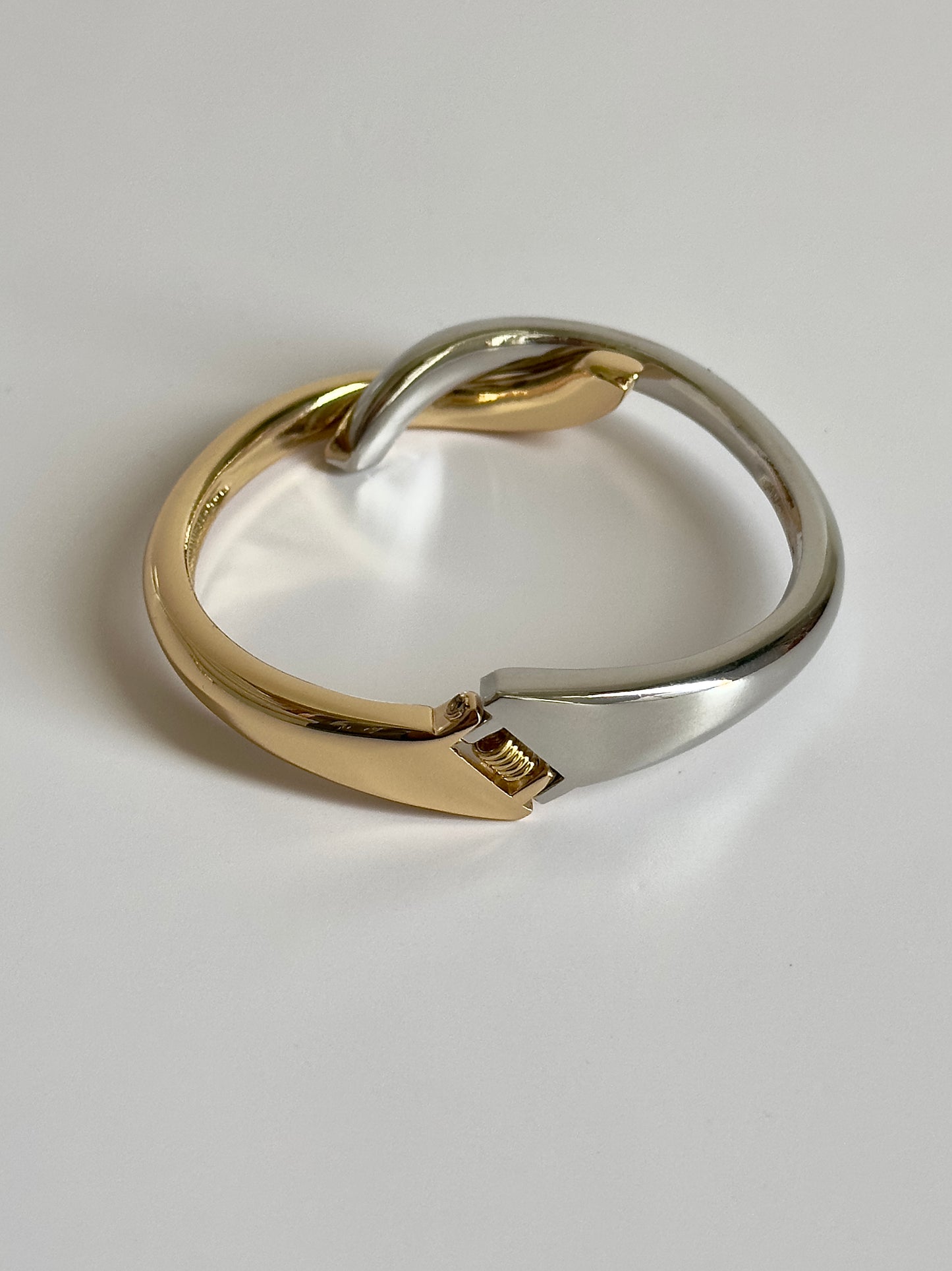 Gold Silver X Cuff