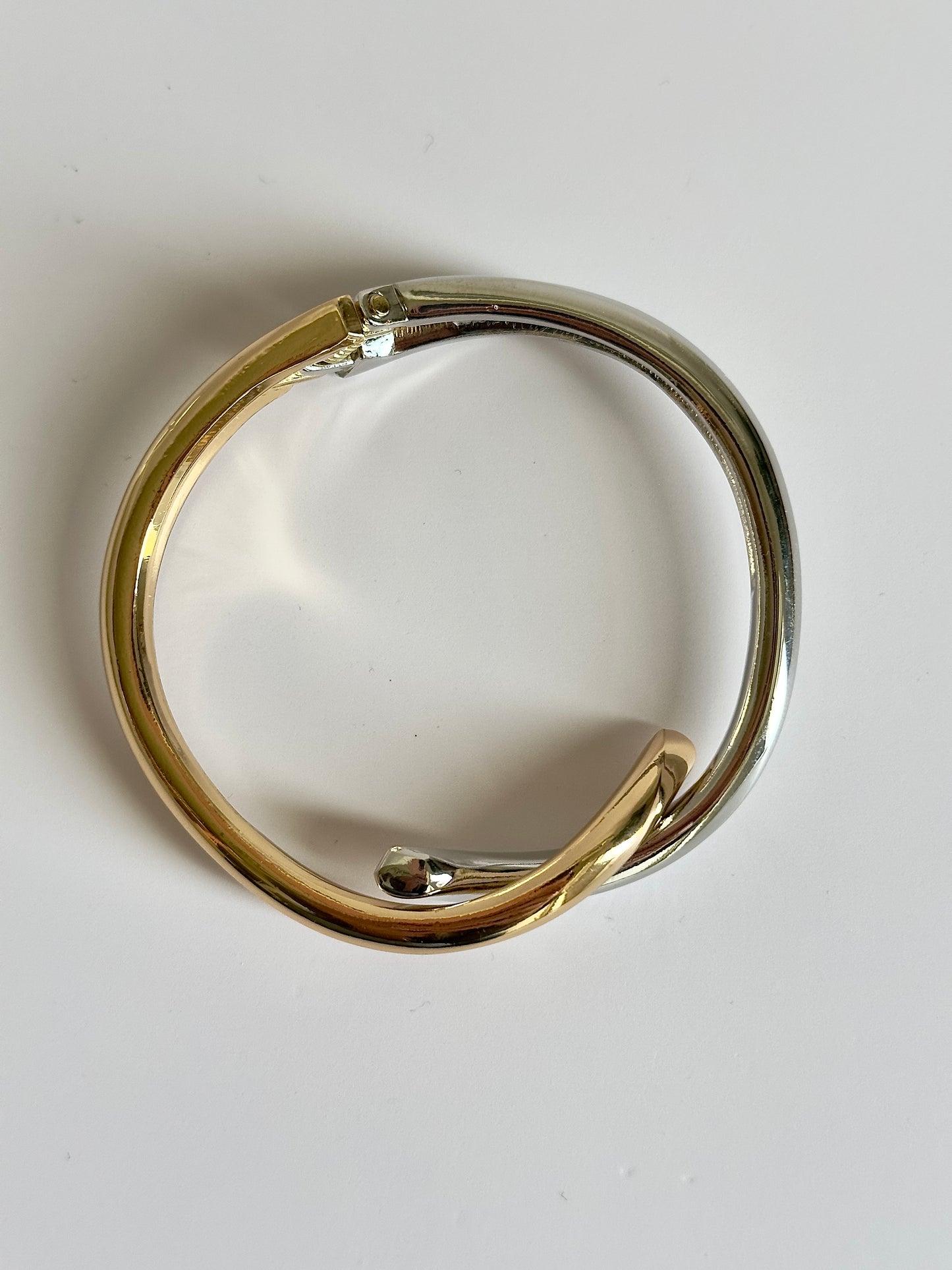 Gold Silver X Cuff