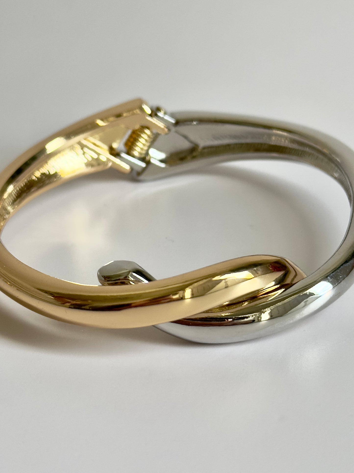 Gold Silver X Cuff