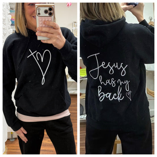 Jesus Has My Back Hoodie