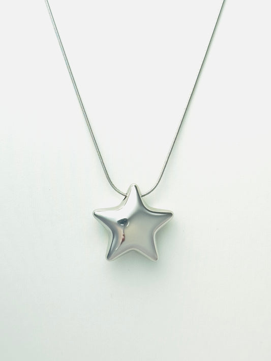 Star Power in Silver Necklace
