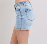Fiora Mid Rise Judy Blue Jean Shorts
